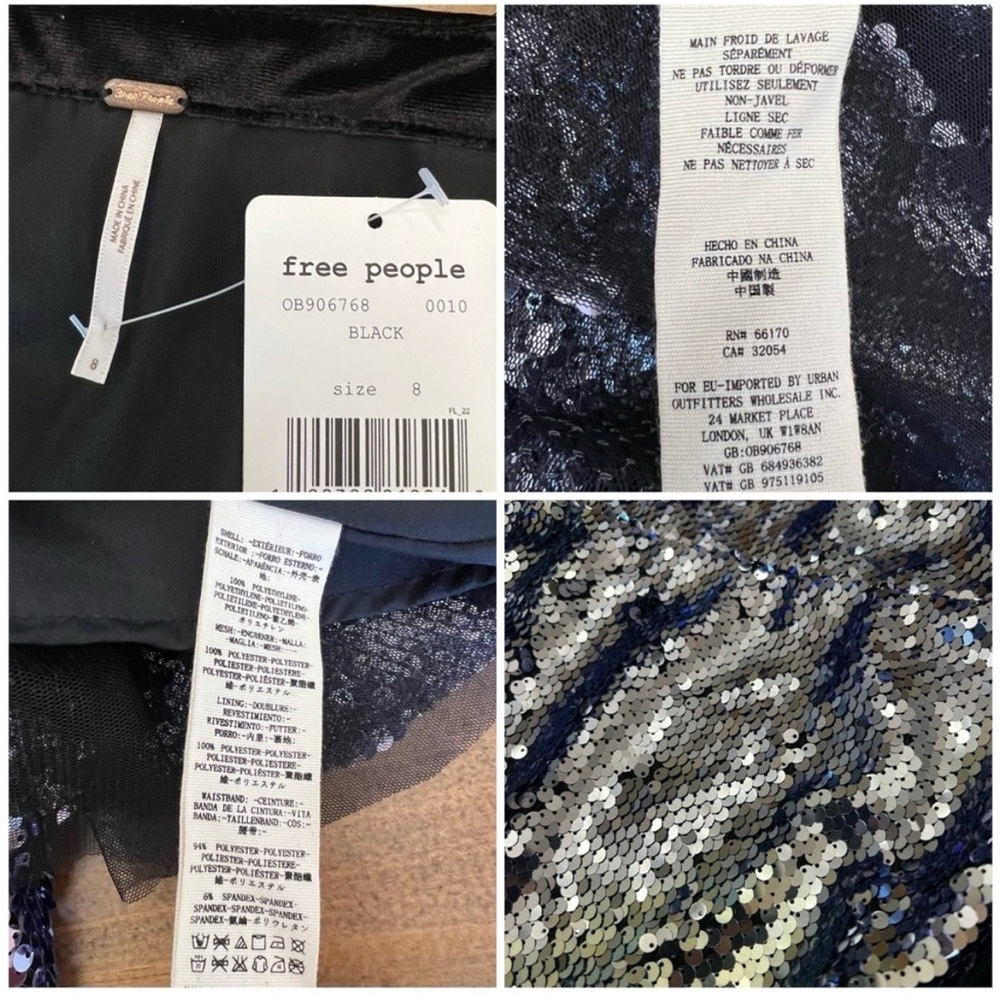 NWT Free People Sequin Siren Dress 8 - Picture 3 of 3